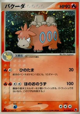 Camerupt Pokemon card from ADV Expansion Pack