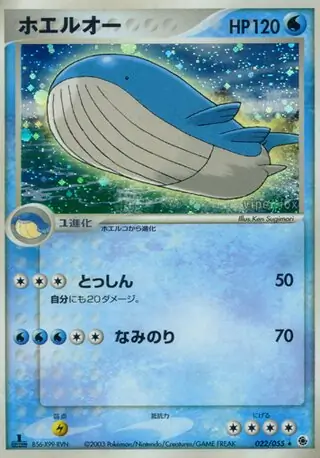 Wailord Pokemon card from ADV Expansion Pack