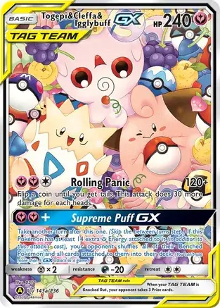 Togepi & Cleffa & Igglybuff GX Pokemon card from Alternate Art Promos
