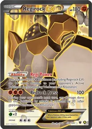 Regirock EX Pokemon card from Alternate Art Promos