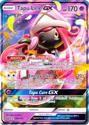 Tapu Lele GX Pokemon card from Alternate Art Promos