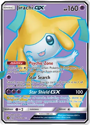 Jirachi GX Pokemon card from Alternate Art Promos