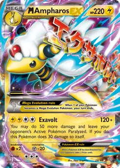 M Ampharos EX Pokemon card from Ancient Origins