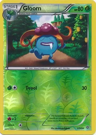 Gloom Reverse Holo Pokemon card from Ancient Origins