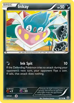 Inkay Pokemon card from Ancient Origins