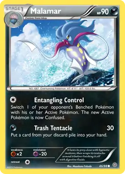 Malamar Pokemon card from Ancient Origins