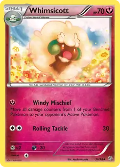 Whimsicott Pokemon card from Ancient Origins