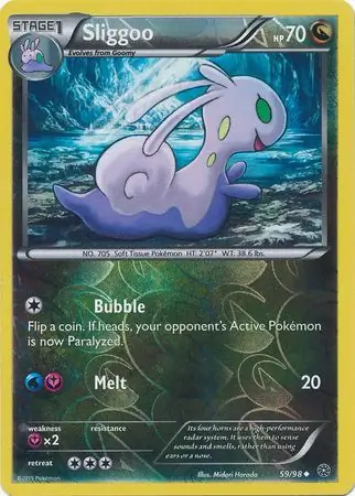 Sliggoo Reverse Holo Pokemon card from Ancient Origins
