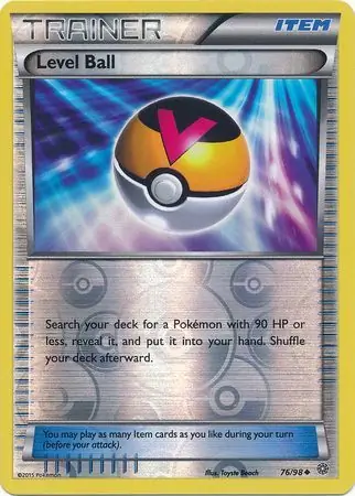 Level Ball Reverse Holo Pokemon card from Ancient Origins