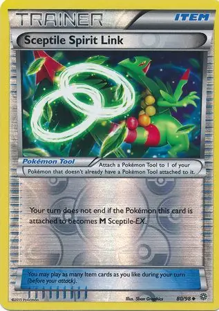 Sceptile Spirit Link Reverse Holo Pokemon card from Ancient Origins