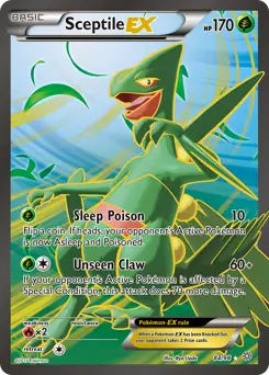 Full Art Sceptile EX Pokemon card from Ancient Origins