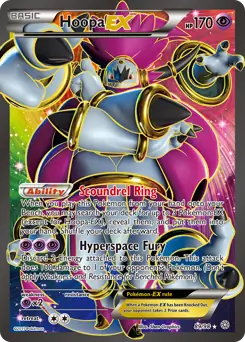 Full Art Hoopa EX Pokemon card from Ancient Origins