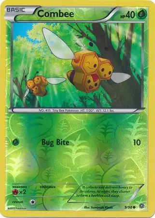 Combee Reverse Holo Pokemon card from Ancient Origins