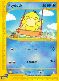 Psyduck Pokemon card from Aquapolis