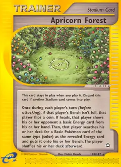 Apricorn Forest Pokemon card from Aquapolis