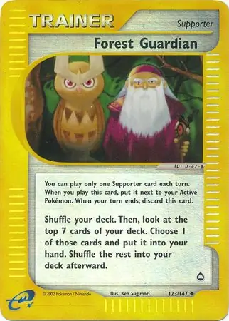 Forest Guardian Reverse Holo Pokemon card from Aquapolis