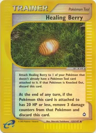 Healing Berry Reverse Holo Pokemon card from Aquapolis
