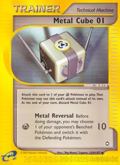 Metal Cube 01 Pokemon card from Aquapolis