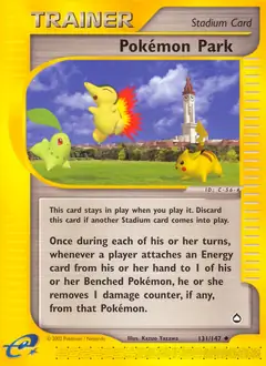 Pokemon Park Pokemon card from Aquapolis