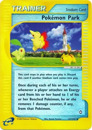 Pokemon Park Reverse Holo Pokemon card from Aquapolis