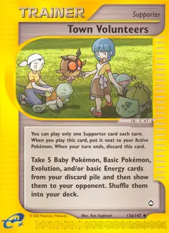 Town Volunteers Pokemon card from Aquapolis