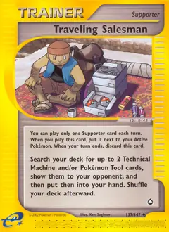 Traveling Salesman Pokemon card from Aquapolis