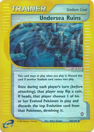 Undersea Ruins Reverse Holo Pokemon card from Aquapolis