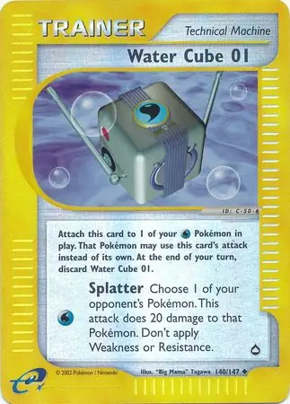 Water Cube 01 Reverse Holo Pokemon card from Aquapolis