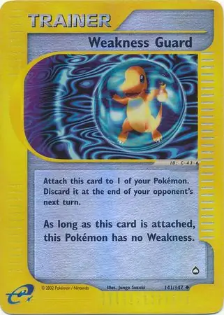 Weakness Guard Reverse Holo Pokemon card from Aquapolis