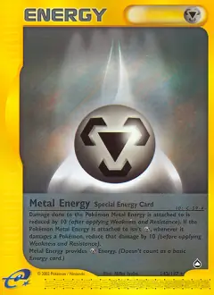 Metal Energy Pokemon card from Aquapolis