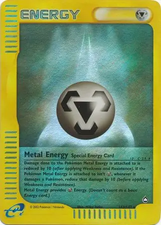 Metal Energy Reverse Holo Pokemon card from Aquapolis