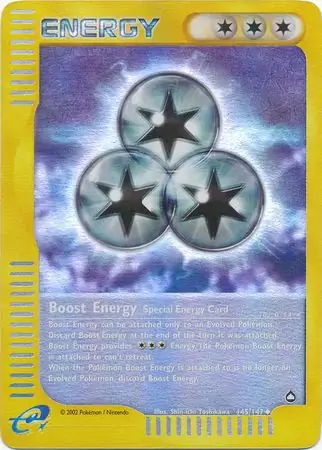 Boost Energy Reverse Holo Pokemon card from Aquapolis