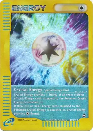 Crystal Energy Reverse Holo Pokemon card from Aquapolis
