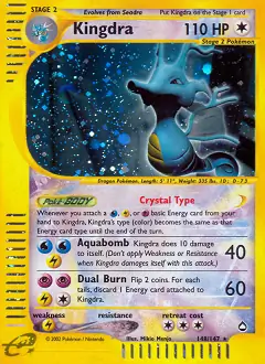 Kingdra Secret Pokemon card from Aquapolis