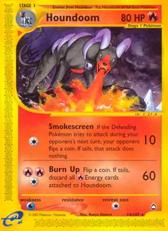 Houndoom Pokemon card from Aquapolis