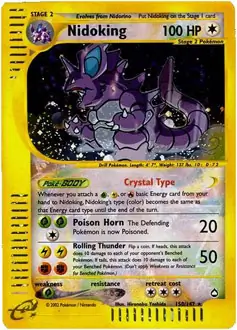 Nidoking Secret Pokemon card from Aquapolis