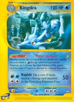Kingdra Pokemon card from Aquapolis