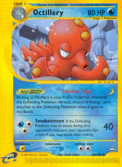 Octillery Pokemon card from Aquapolis