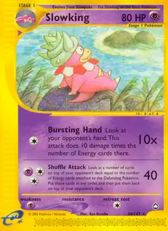 Slowking Pokemon card from Aquapolis
