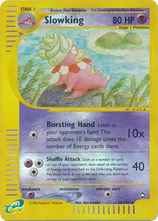 Slowking Reverse Holo Pokemon card from Aquapolis