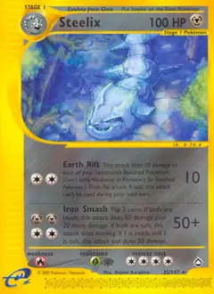 Steelix Pokemon card from Aquapolis