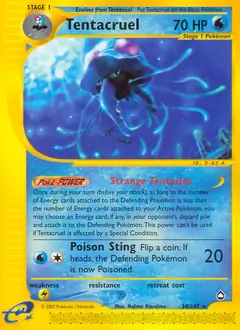 Tentacruel Pokemon card from Aquapolis
