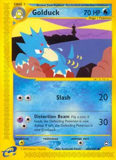 Golduck Pokemon card from Aquapolis