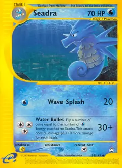 Seadra Pokemon card from Aquapolis