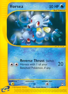 Horsea Pokemon card from Aquapolis