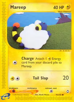 Mareep Pokemon card from Aquapolis