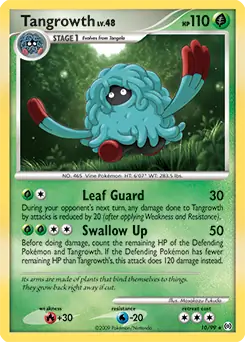 Tangrowth Holo Pokemon card from Arceus