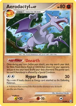 Aerodactyl Pokemon card from Arceus