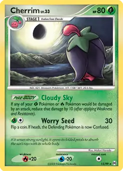 Cherrim Pokemon card from Arceus