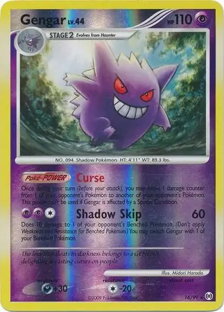 Gengar Reverse Holo Pokemon card from Arceus